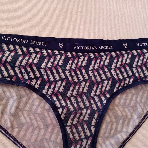 Victoria's Secret Lipsticks Print Hipster Cotton Panty, size XL - Picture 3 of 8